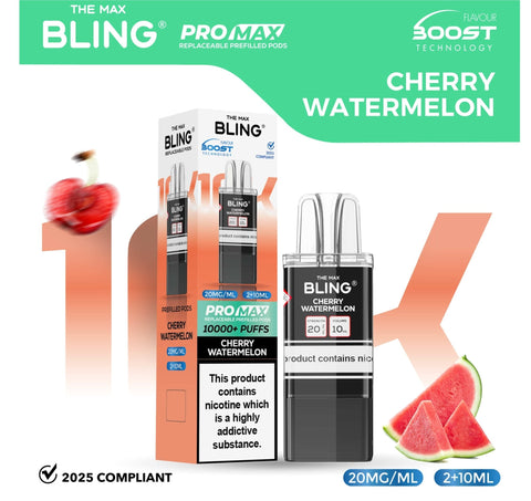 The Bling 10k Pro Max Replacement Pods (BOX OF 5) - Vaperdeals
