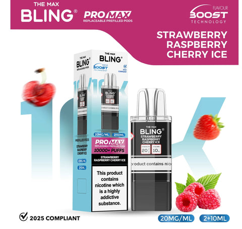 The Bling 10k Pro Max Replacement Pods (BOX OF 5) - Vaperdeals