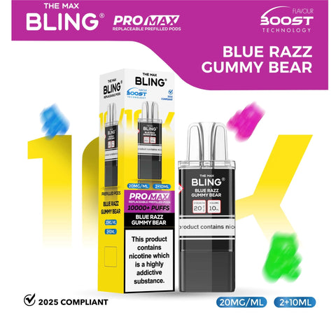 The Bling 10k Pro Max Replacement Pods (BOX OF 5) - Vaperdeals