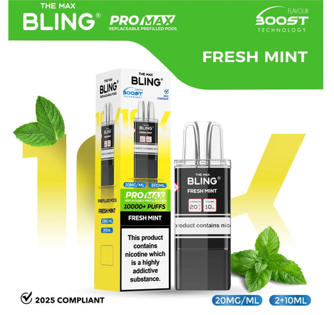 The Bling 10k Pro Max Replacement Pods (BOX OF 5) - Vaperdeals