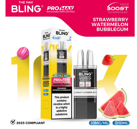 The Bling 10k Pro Max Replacement Pods (BOX OF 5) - Vaperdeals