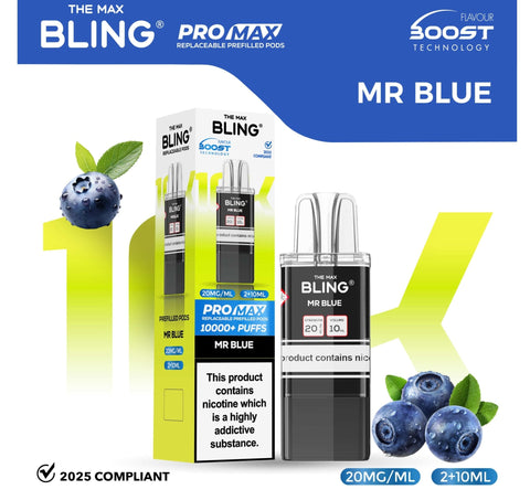 The Bling 10k Pro Max Replacement Pods (BOX OF 5) - Vaperdeals