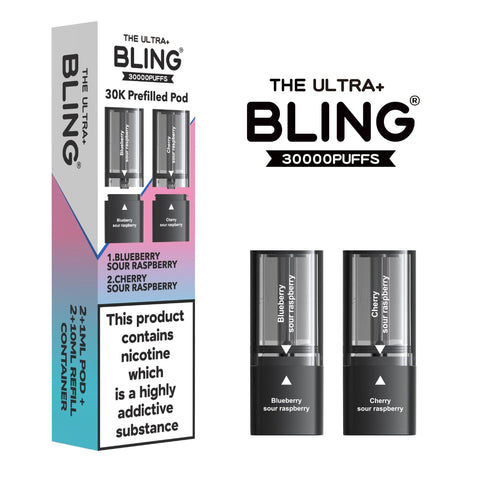 The Bling Ultra Plus 30k Replacement Pods Box of 5 - Vaperdeals