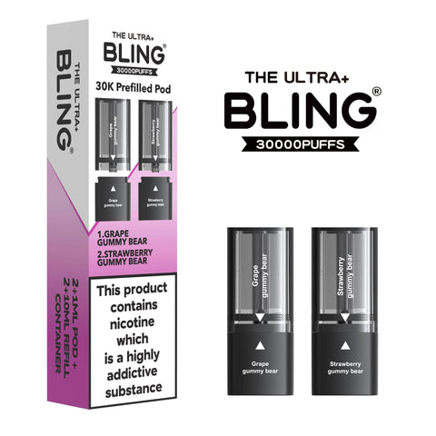 The Bling Ultra Plus 30k Replacement Pods Box of 5 - Vaperdeals