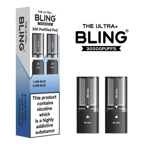 The Bling Ultra Plus 30k Replacement Pods Box of 5 - Vaperdeals