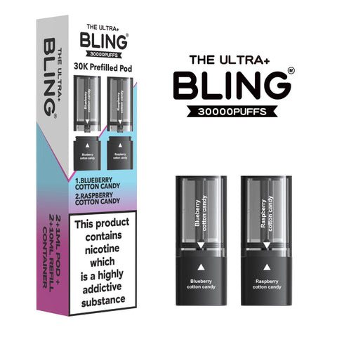 The Bling Ultra Plus 30k Replacement Pods Box of 5 - Vaperdeals