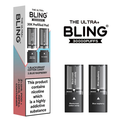 The Bling Ultra Plus 30k Replacement Pods Box of 5 - Vaperdeals