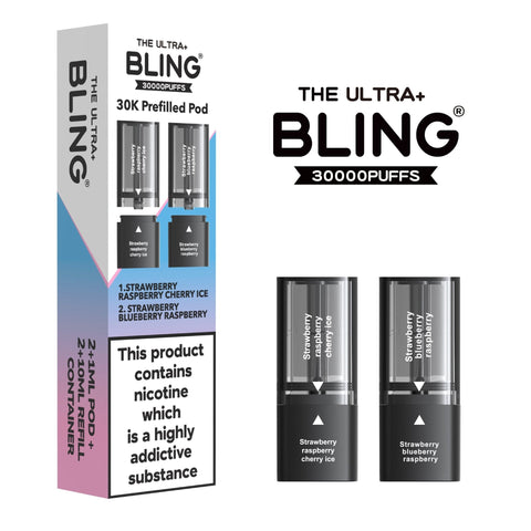 The Bling Ultra Plus 30k Replacement Pods Box of 5 - Vaperdeals