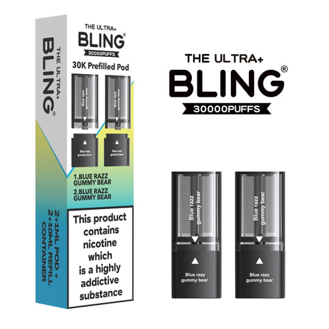 The Bling Ultra Plus 30k Replacement Pods Box of 5 - Vaperdeals