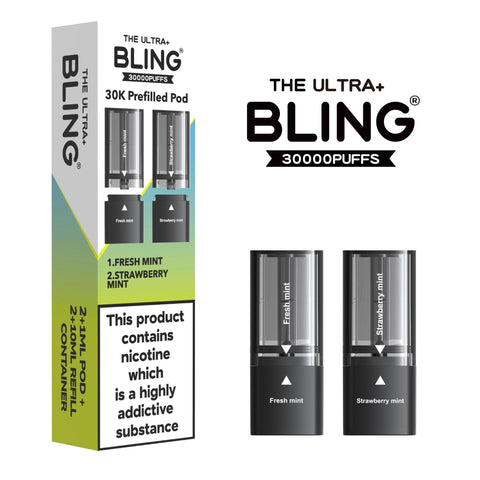 The Bling Ultra Plus 30k Replacement Pods Box of 5 - Vaperdeals