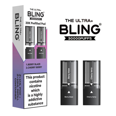 The Bling Ultra Plus 30k Replacement Pods Box of 5 - Vaperdeals