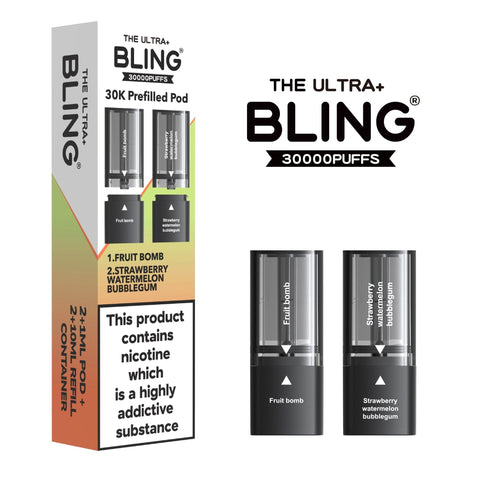 The Bling Ultra Plus 30k Replacement Pods Box of 5 - Vaperdeals