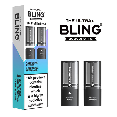 The Bling Ultra Plus 30k Replacement Pods Box of 5 - Vaperdeals
