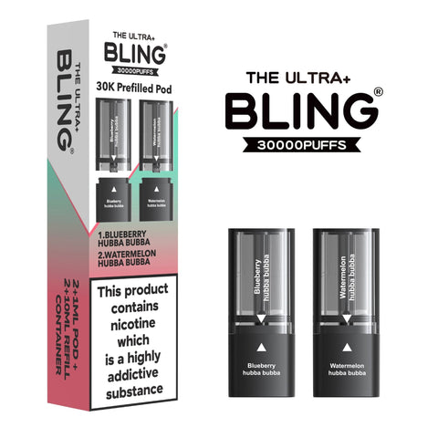 The Bling Ultra Plus 30k Replacement Pods Box of 5 - Vaperdeals