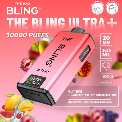 The Crystal Bling Ultra Plus 30k Prefilled Vape Kit Box of 5 - Vaperdeals