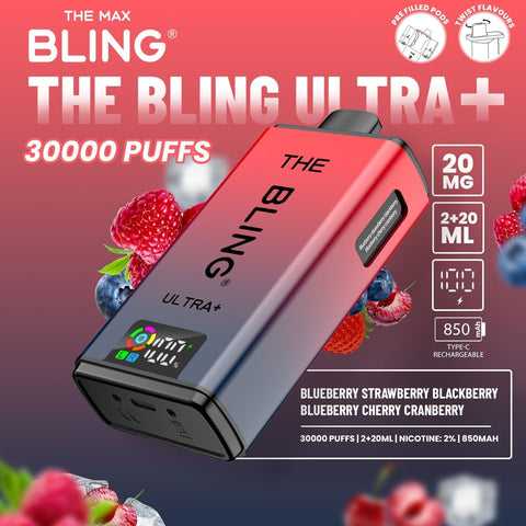 The Crystal Bling Ultra Plus 30k Prefilled Vape Kit Box of 5 - Vaperdeals