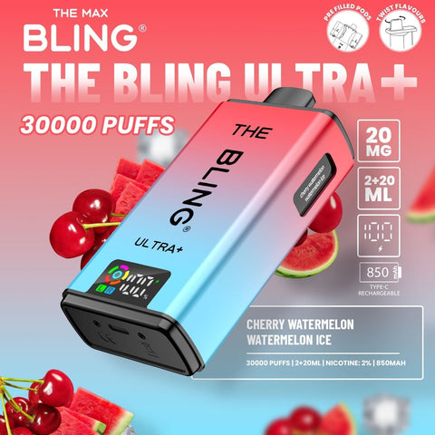 The Crystal Bling Ultra Plus 30k Prefilled Vape Kit - Vaperdeals