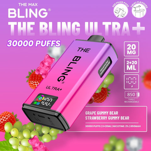 The Crystal Bling Ultra Plus 30k Prefilled Vape Kit - Vaperdeals