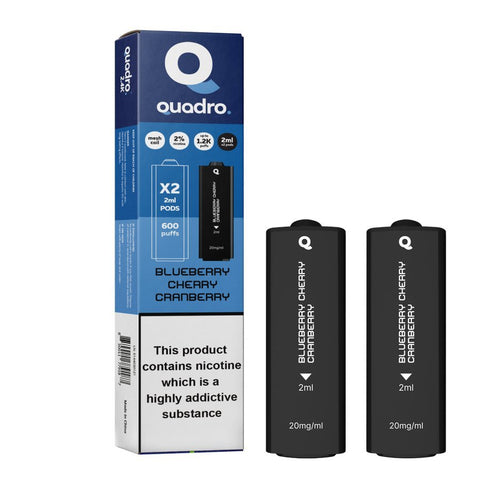 4 in 1 Quadro 2400 Puffs Replacement Pods Box of 10 - Vaperdeals