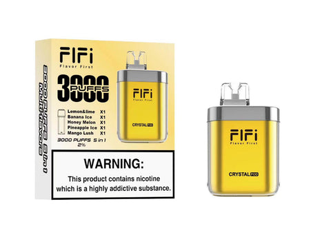 FiFi Crystal Pod 3000 Puffs Disposable Vape Pod 5 in 1 - Box of 5 - Vaperdeals