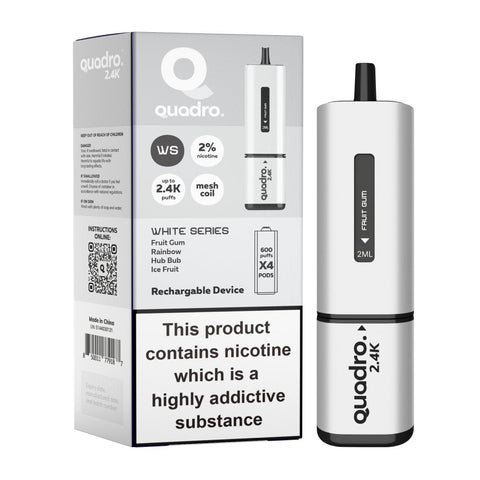 Quadro 2400 Puffs 4 in 1 Disposable Vape Pod Box of 5 - Vaperdeals